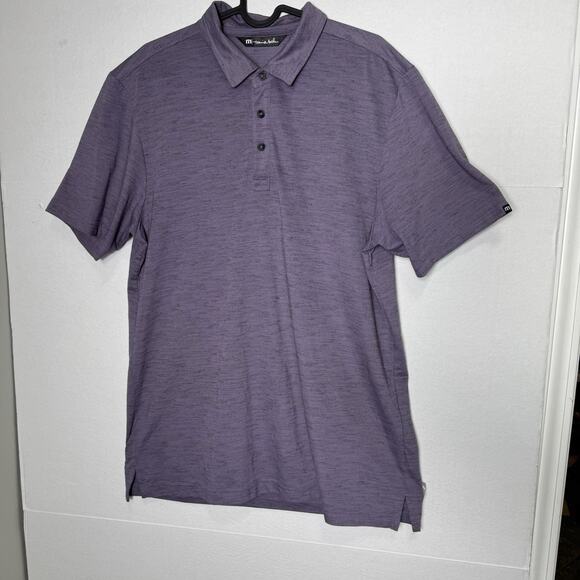 Travis Mathew Men's Golf Polo Shirt Performance Purple Short Sleeve Size L Large - Picture 2 of 10